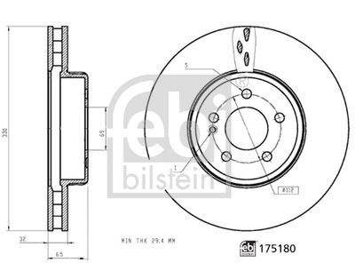 175180 FEBI BILSTEIN Тормозной диск