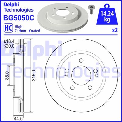 BG5050C DELPHI Тормозной диск