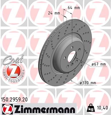 150295920 ZIMMERMANN Тормозной диск