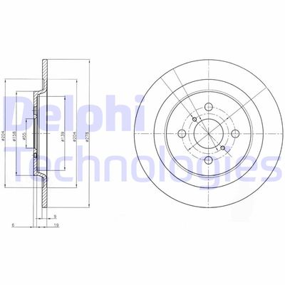 BG4076 DELPHI Тормозной диск