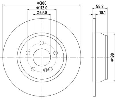 MDC2829C MINTEX Тормозной диск