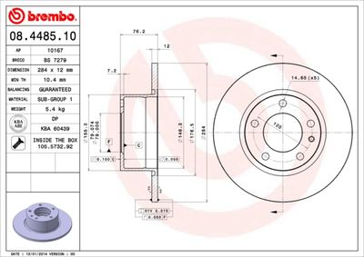 BS7279 BRECO Тормозной диск