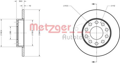 6110097 METZGER Тормозной диск