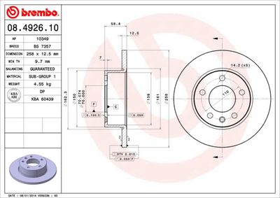 BS7357 BRECO Тормозной диск