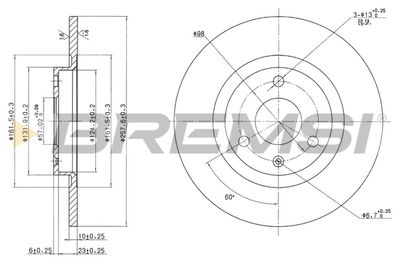 CD6229S BREMSI Тормозной диск