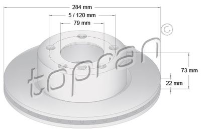 501900 TOPRAN Тормозной диск