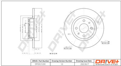 DP1010110101 Dr!ve+ Тормозной диск