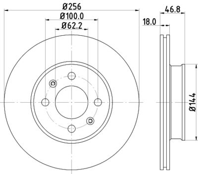 8DD355116561 HELLA Тормозной диск