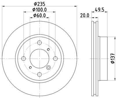 MDC1059 MINTEX Тормозной диск