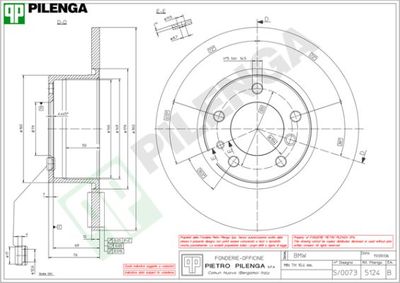 5124 PILENGA Тормозной диск