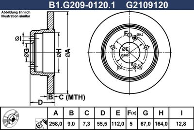 B1G20901201 GALFER Тормозной диск