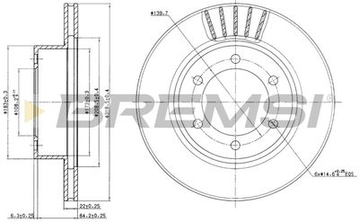 CD7008V BREMSI Тормозной диск