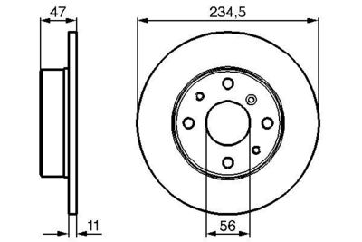 0986478500 BOSCH Тормозной диск