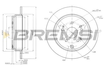 CD7860S BREMSI Тормозной диск