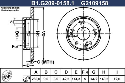 B1G20901581 GALFER Тормозной диск