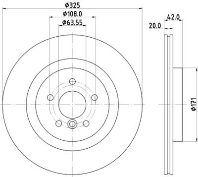 8DD355133211 HELLA PAGID Тормозной диск