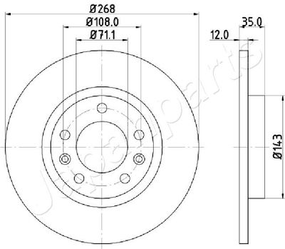 DP0408 JAPANPARTS Тормозной диск