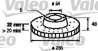 186652 VALEO Тормозной диск