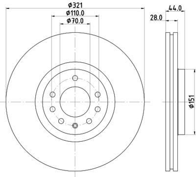 8DD355113101 HELLA Тормозной диск