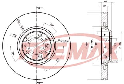 BD4608 FREMAX Тормозной диск