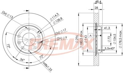 BD2063 FREMAX Тормозной диск