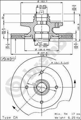 BS7898 BRECO Тормозной диск