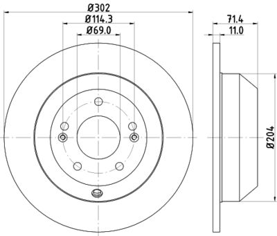 MDC2245 MINTEX Тормозной диск