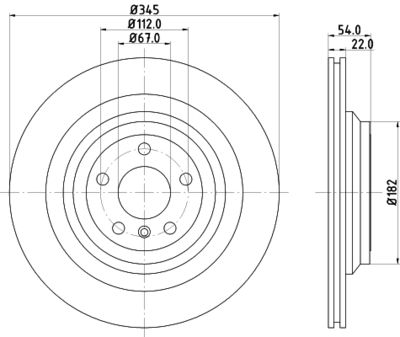 8DD355126311 HELLA Тормозной диск