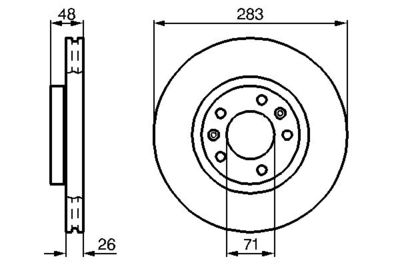 0986478732 BOSCH Тормозной диск