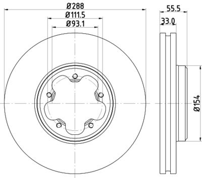 MDC2551 MINTEX Тормозной диск