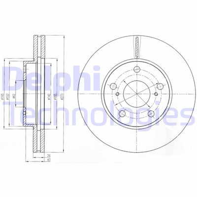 BG4234C DELPHI Тормозной диск