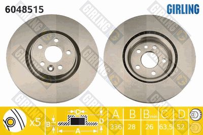 6048515 GIRLING Тормозной диск
