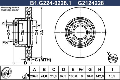 B1G22402281 GALFER Тормозной диск