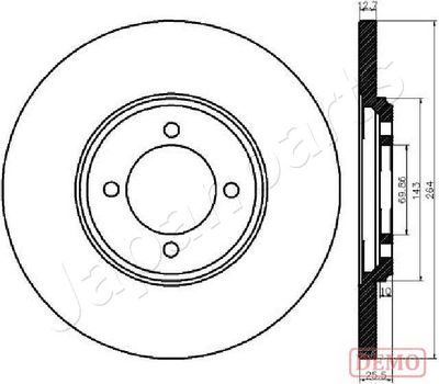 DP0318C JAPANPARTS Тормозной диск