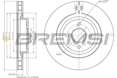 CD7200V BREMSI Тормозной диск