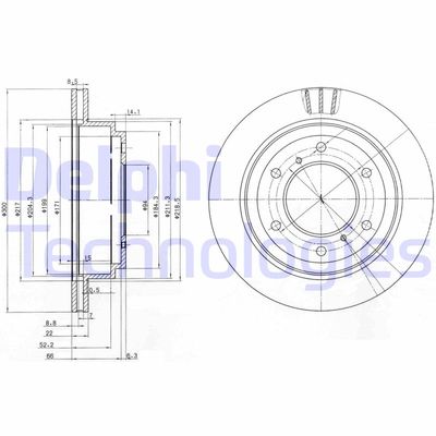 BG3813 DELPHI Тормозной диск