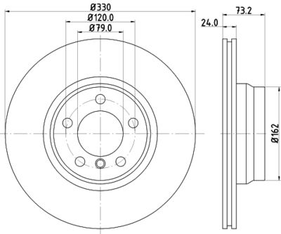 8DD355119561 HELLA PAGID Тормозной диск