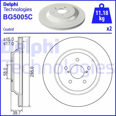 BG5005C DELPHI Тормозной диск