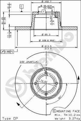 08198010 BREMBO Тормозной диск