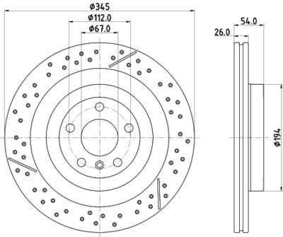 8DD355132461 HELLA Тормозной диск