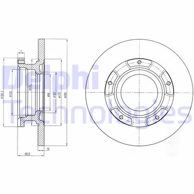 BG4008 DELPHI Тормозной диск