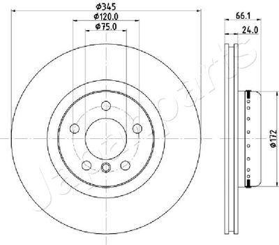 DP0104 JAPANPARTS Тормозной диск