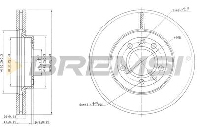 CD7132V BREMSI Тормозной диск