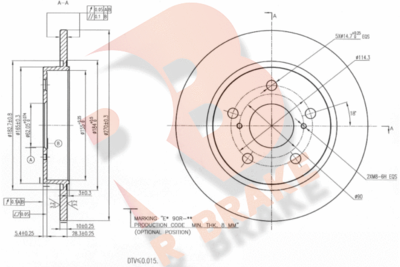 78RBD22888 R BRAKE Тормозной диск