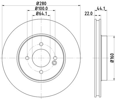 8DD355113751 HELLA PAGID Тормозной диск