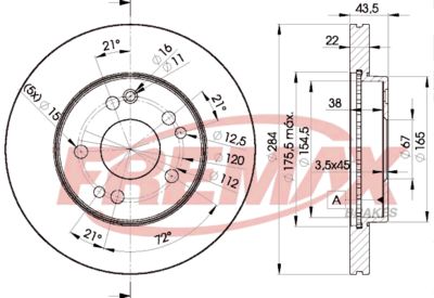 BD7200 FREMAX Тормозной диск