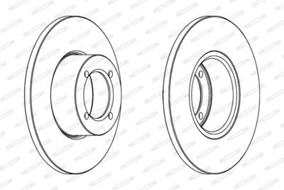 DDF054 FERODO Тормозной диск