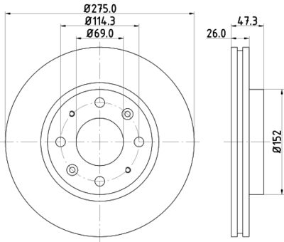 8DD355111781 HELLA Тормозной диск