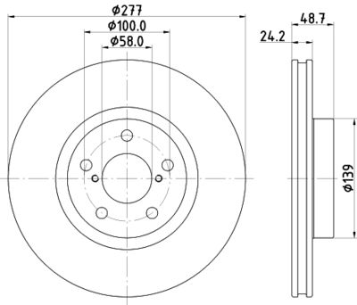 8DD355132711 HELLA PAGID Тормозной диск