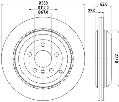 8DD355113231 HELLA PAGID Тормозной диск